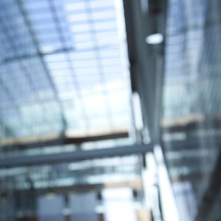 Blurred glass ceiling