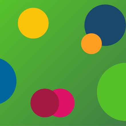 Global Goals Month shapes on green background