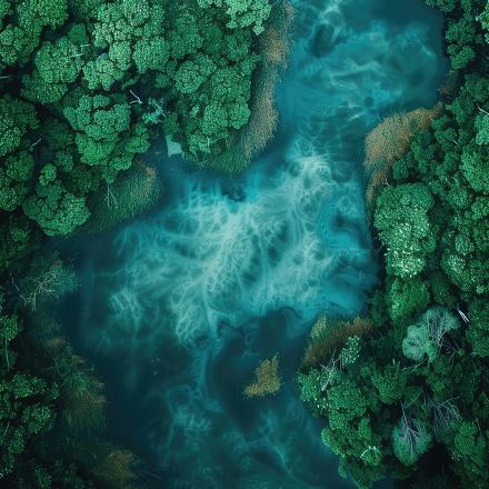 overhead shot of rainforest