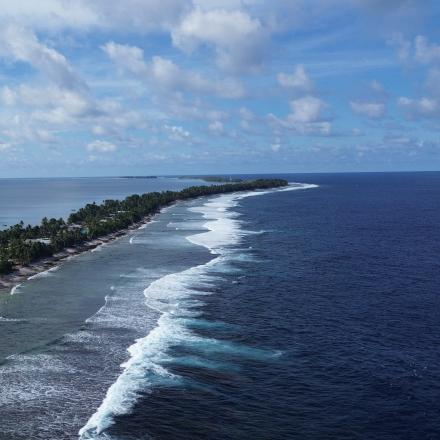 Island of Tuvalu in the Pacific