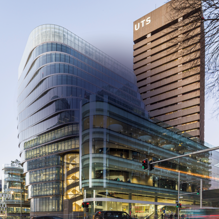 UTS campus view of building 1 and 2 from broadway