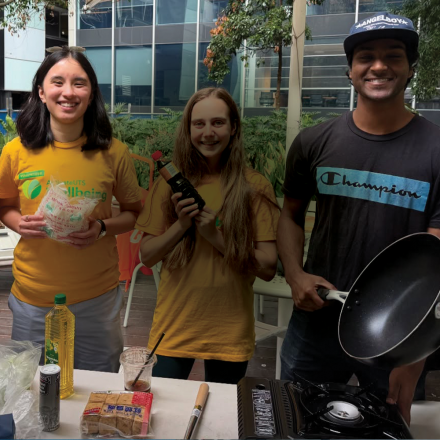 Students about to start cooking