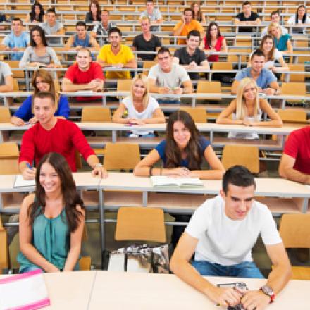 students in lecture hall