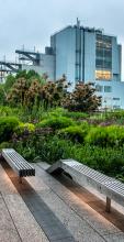 HIgh Line Park on an historic freight rail line in New York City, Manhattan