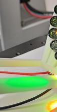 An array of ultrasound speakers levitating Bee's wing and leg