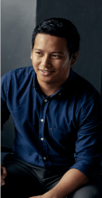 A portrait of UTS student wearing a dark blue shirt