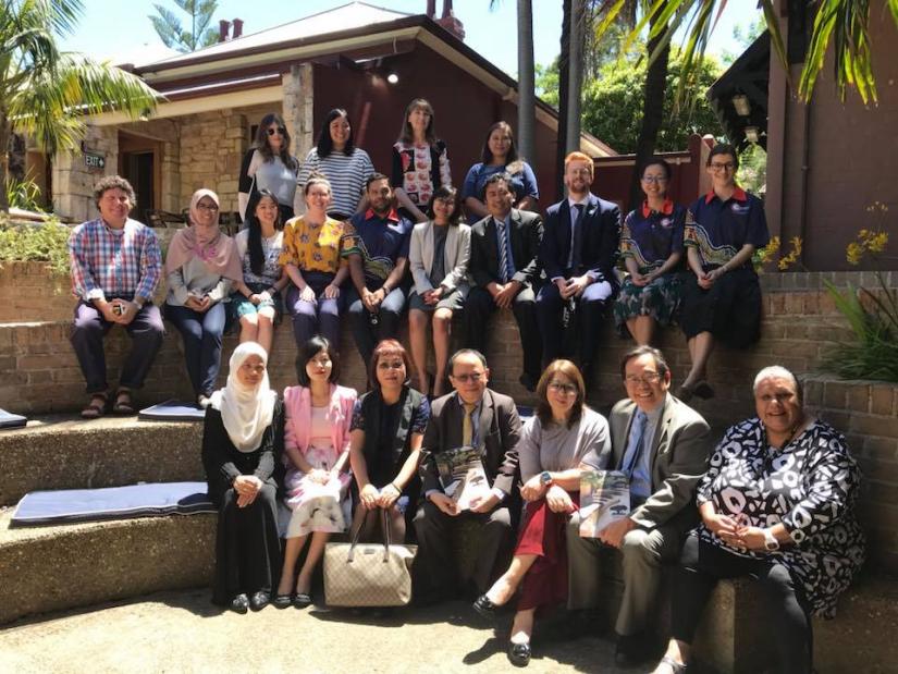 Emily Virgona pictured with Tranby staff 