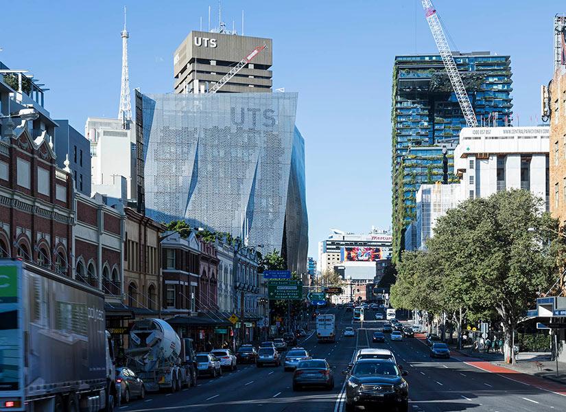 UTS campus and Central Park from Broadway