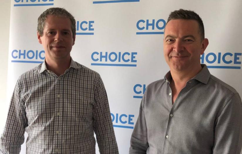 Photo - EMBA graduate David O’Connor with Alan Kirkland, CEO CHOICE