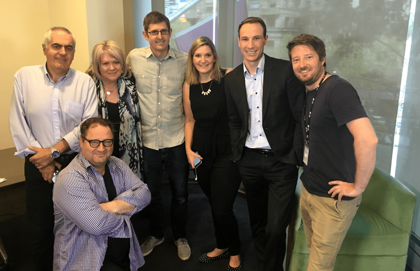 Julia Holman with documentary film maker Louis Theroux