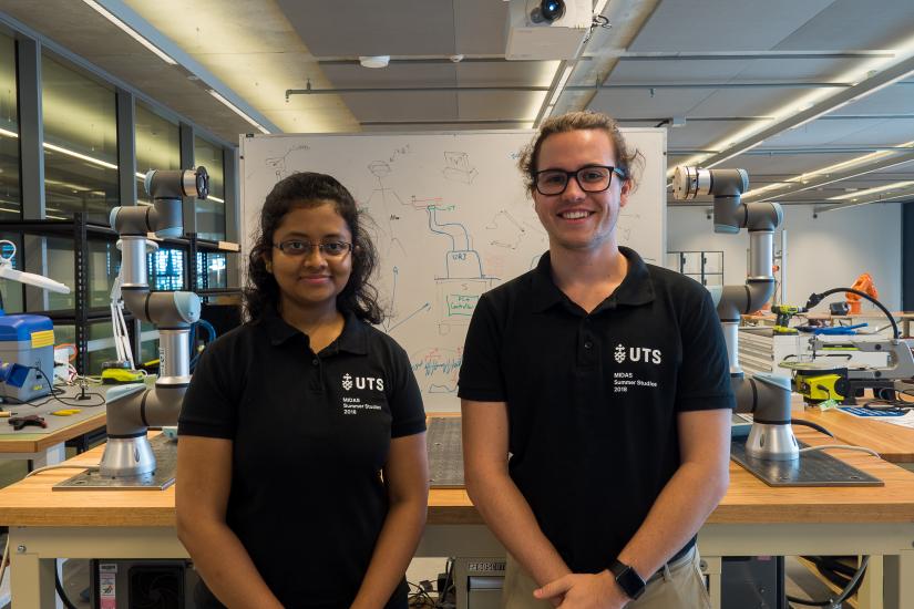 Tech Gym team, Thirunisha Thirumurugan and Rowan Smith 