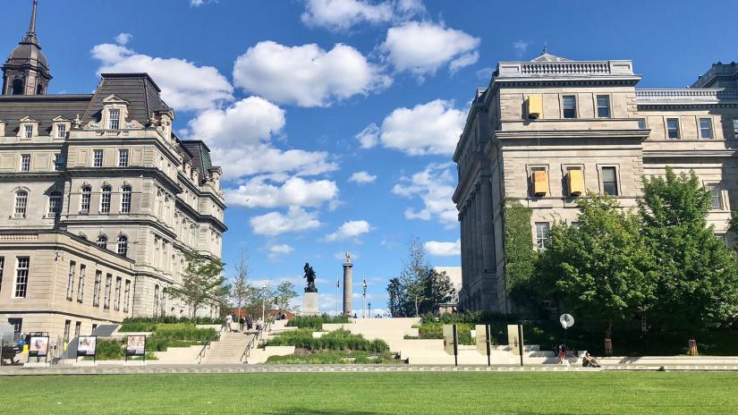 Two large heritage buildings in Canada