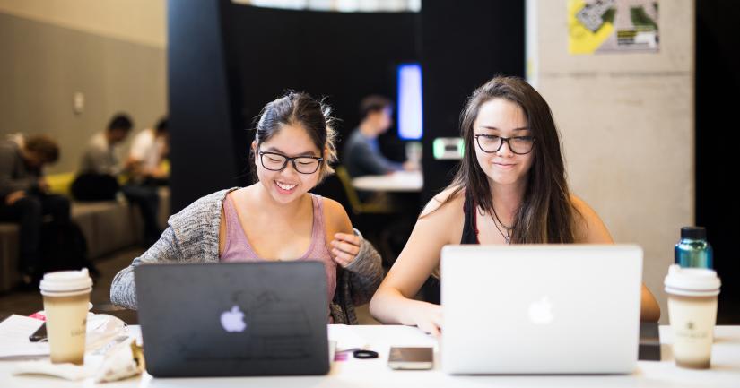 Students using WorkSpace