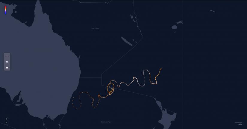 screenshot showing a map and virtual microbe path