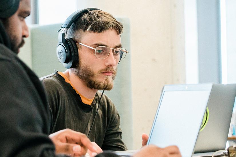 two students at computer