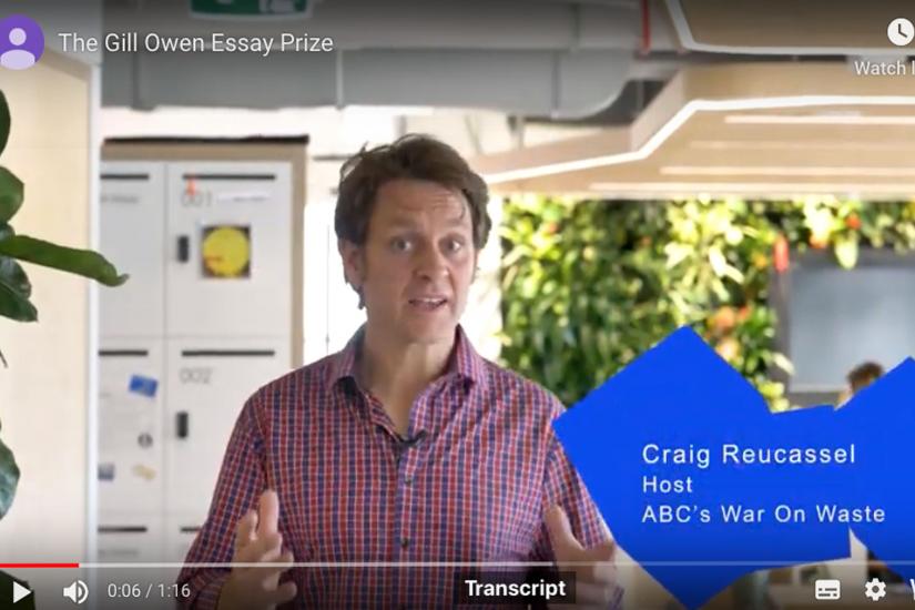 Gill Owen essay prize video cover