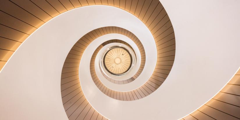 The double helix staircase in UTS Central.