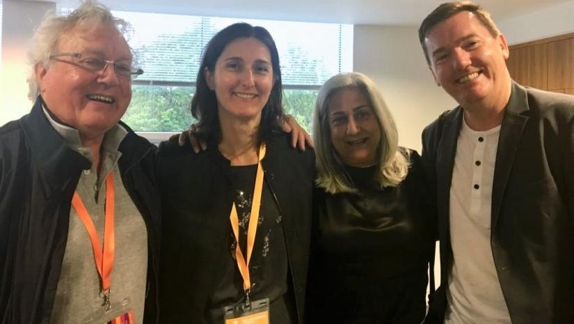 Left to right: Professor Stewart Clegg, Dr Natalia Nikolova, Dr Sumati Ahuja and Professor Peter Fleming at the awards ceremony