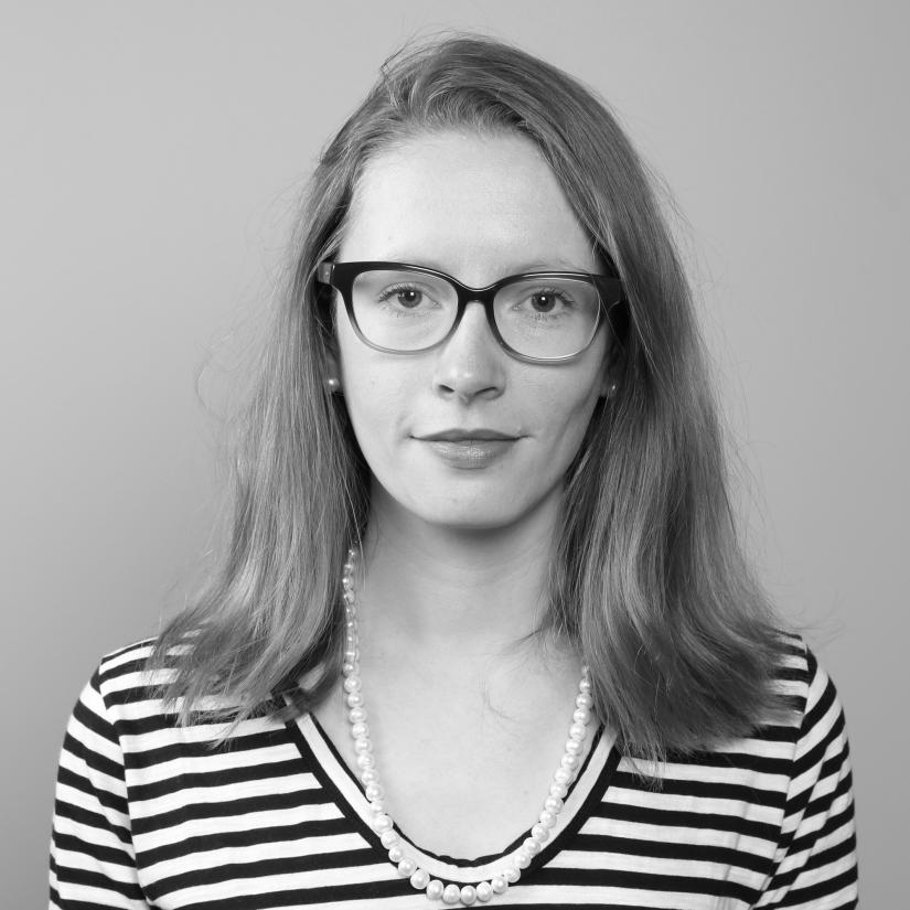 Black and white portrait of UTS PhD candidate Catriona Fisk