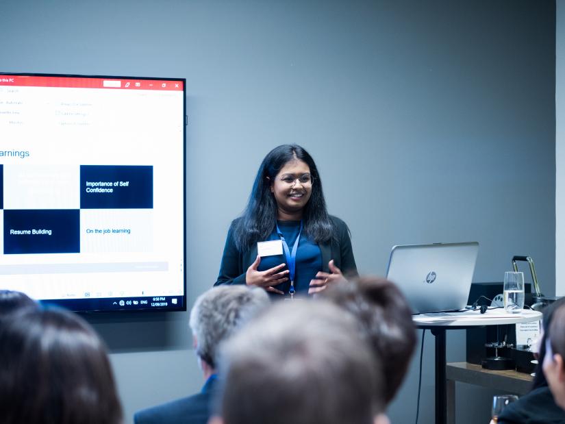 Woman presenting