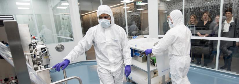 Researchers at the Biologics Innovation Facility