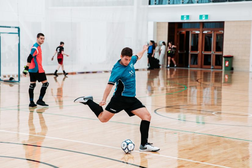 Students playing indoor sport at UTS