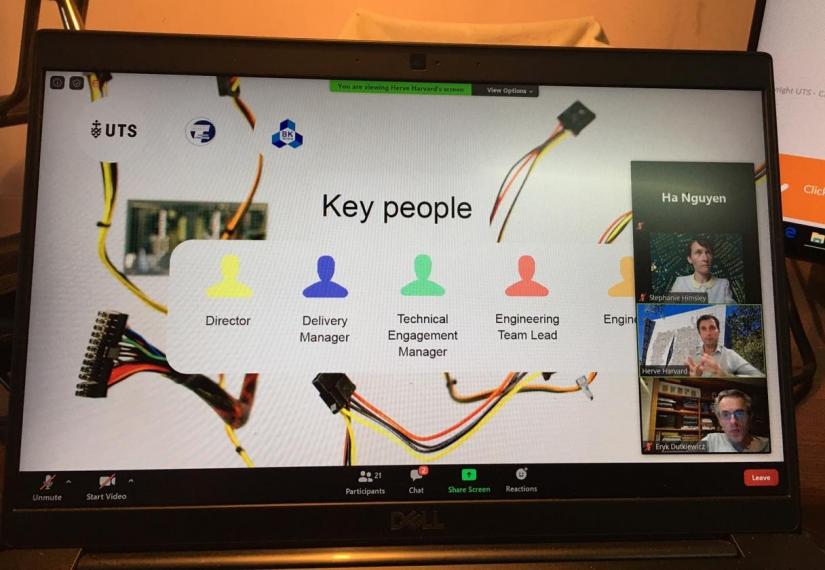 Computer screen showing powerpoint slide