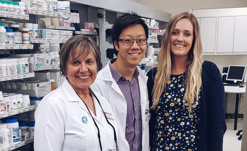 Jacqueline Donovan with pharmacy colleagues