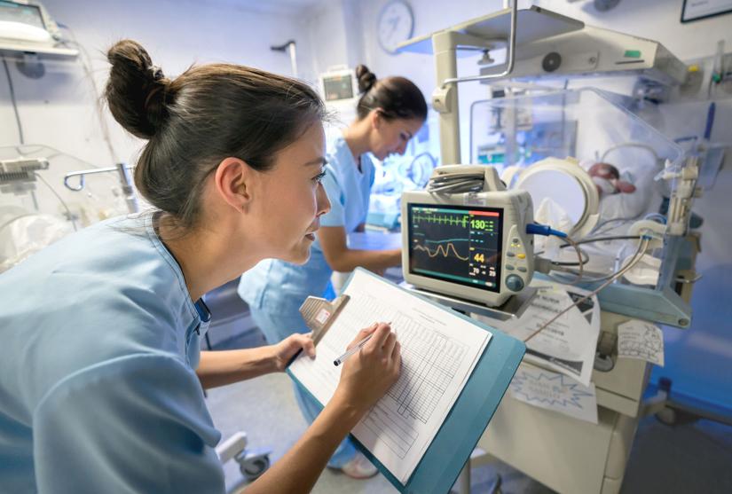 Nurses working in hospital