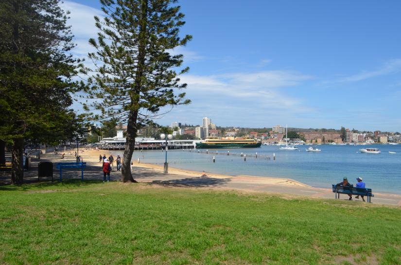 manly esplanade, looking towards the ferry wharf