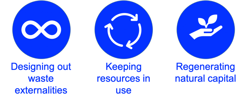 An infographic explaining the concerns of the circular economy