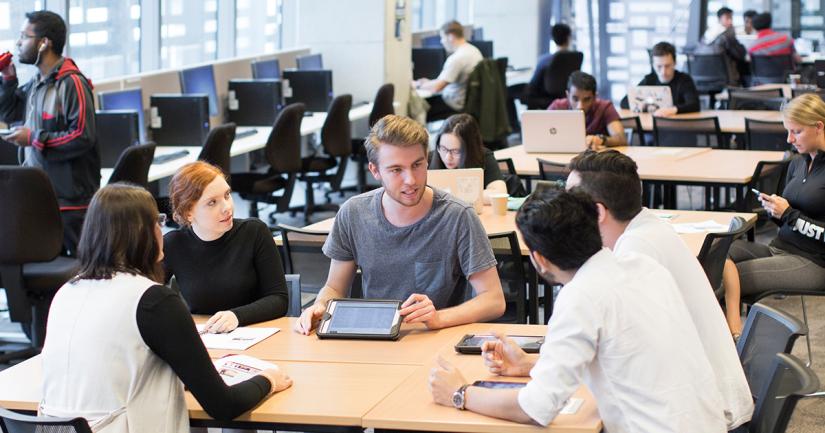 Students study in the FEIT Learning Precinct