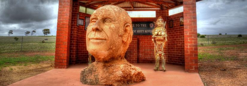 Prince Leonard bust at Hutt River