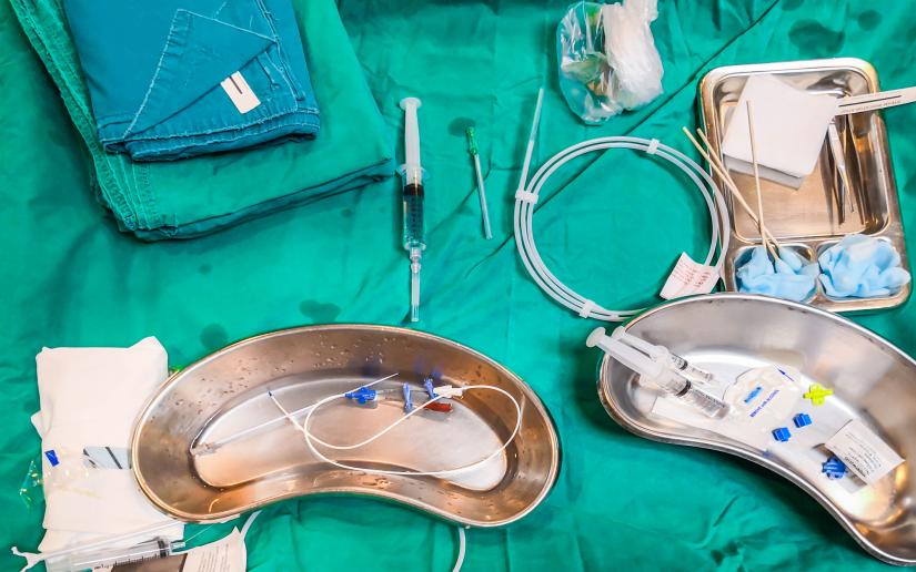 medical equipment on a table