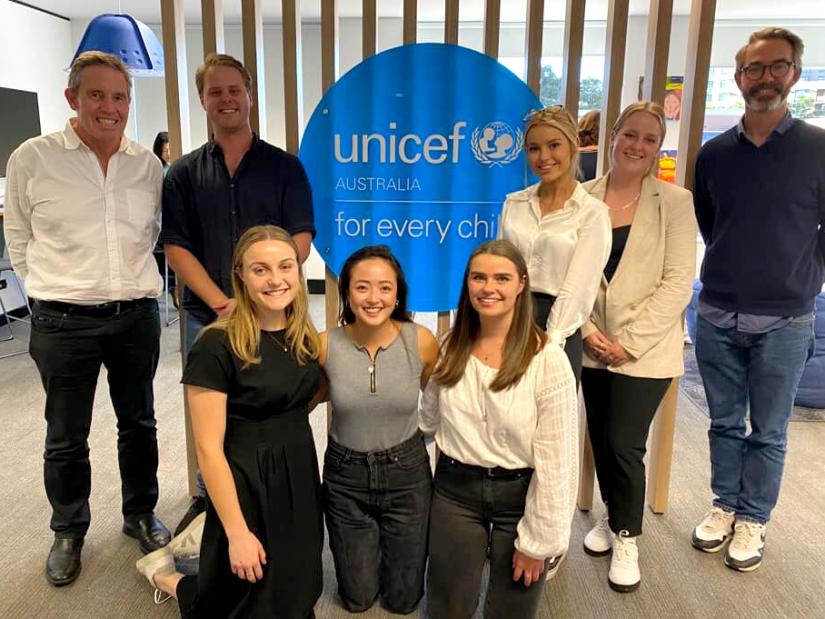 IIP student team with UNICEF Australia partners