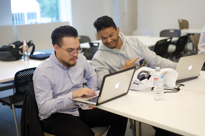 Two Case Team members working