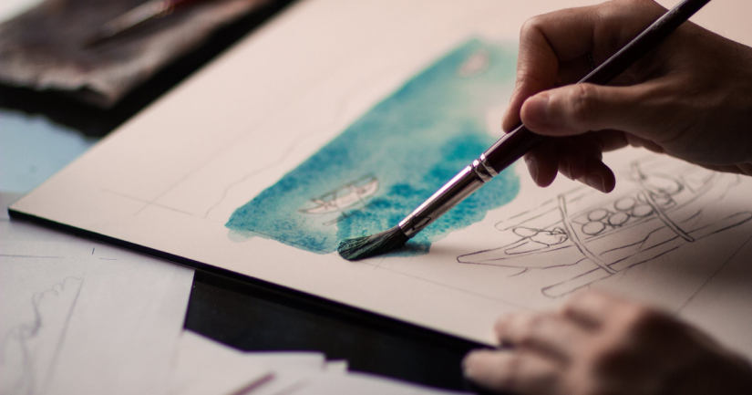 A hand painting  