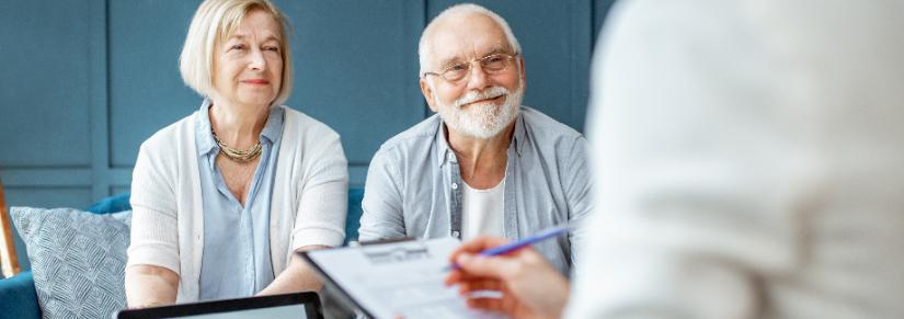 older couple planning