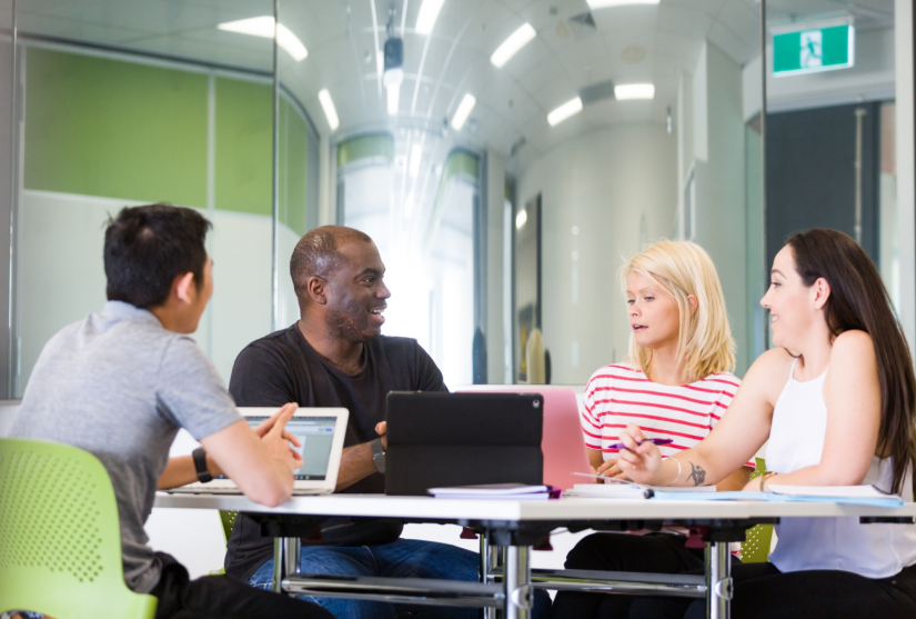 Group of students talking