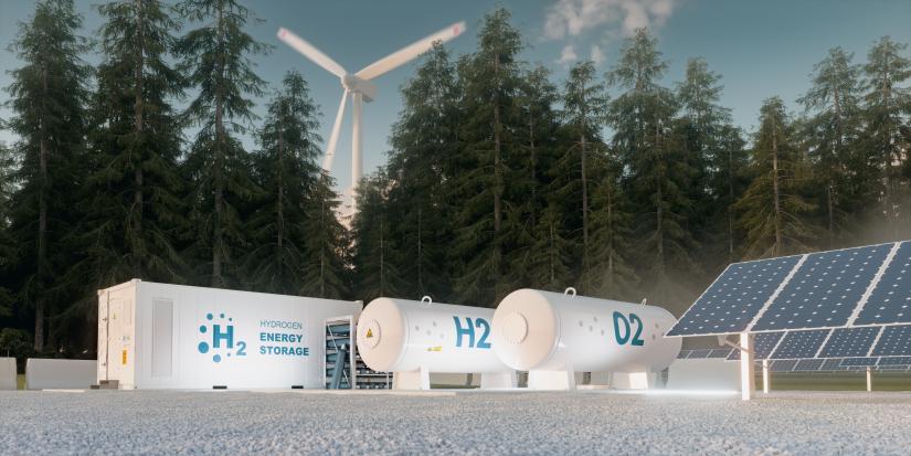 3d rendering of hydrogen power