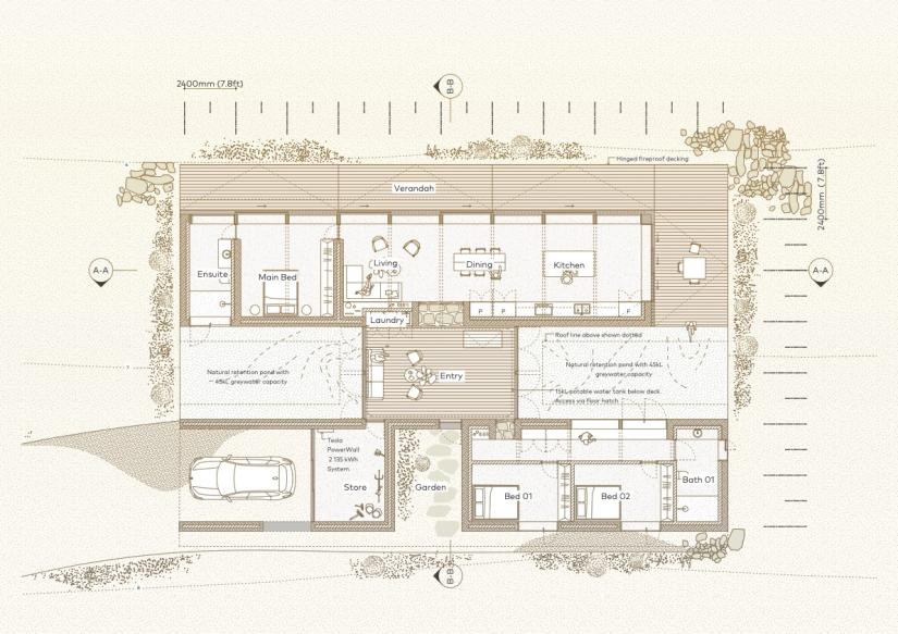 Ground floor plan UTS Solar Decathlon