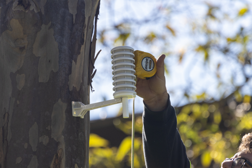 Installation of weather sensor