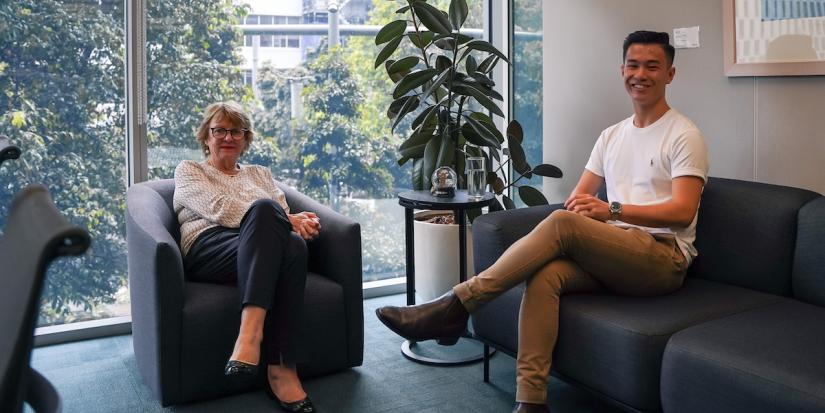 Professor Shirley Alexander and Kurt Cheng