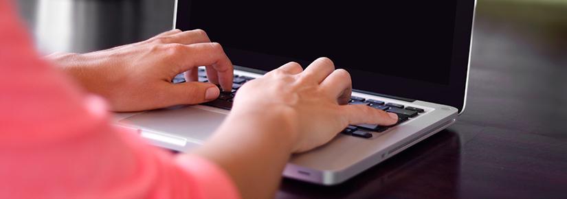 Typing at keyboard