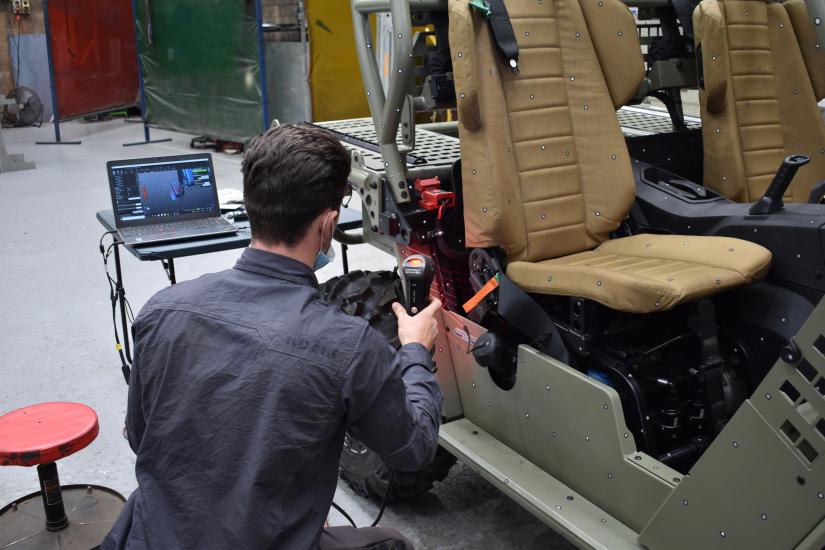 Intern scanning a vehicle
