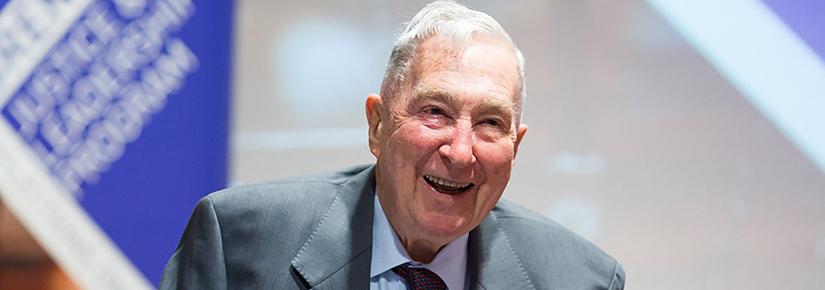 Portrait of Sir Gerard Brennan at UTS Faculty of Law event