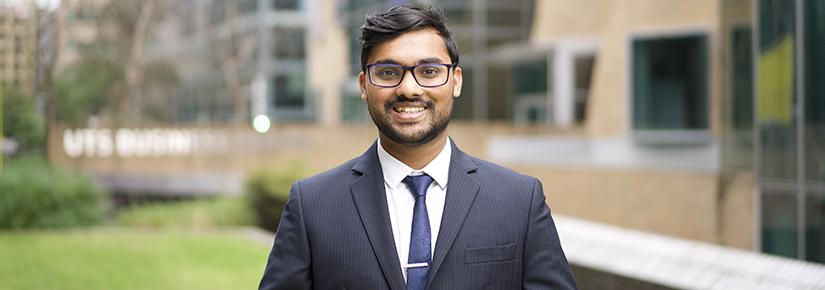 Portrait of Abdallah - UTS Bachelor of Business and Laws student