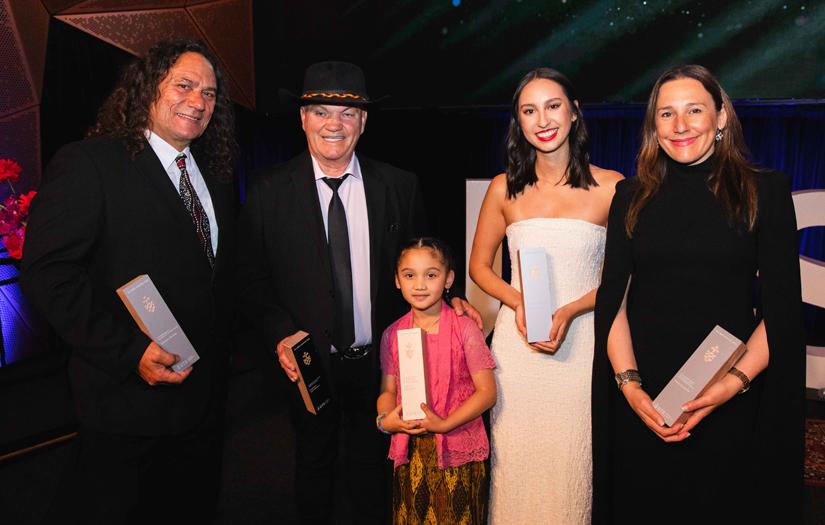 Group of Alumni Award winners on stage at the UTS Alumni Awards