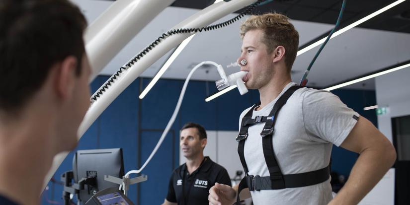 UTS student practising sports exercise skills