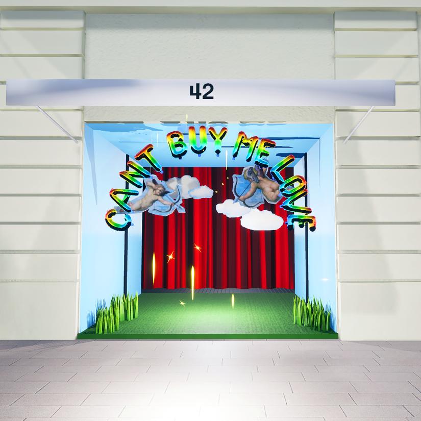 A digital image of a storefront